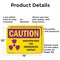 Signmission Radiation & Laser Sign, 10 in H x 14 in W, Aluminum, Rectangle OS-2PACK-CR-A-1014-L-10155 - alternate 4